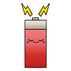gradient shaded cartoon battery
