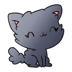 gradient cartoon cute kawaii fluffy cat