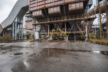 Fototapeta na wymiar Industrial buildings in abandoned factory