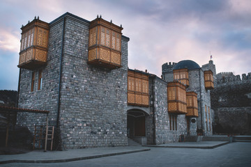 Rabati castle in Akhaltsikhe , Georgia. Evening scene over the Rabati Castle in Akhaltsikhe with cloud formations in the sky