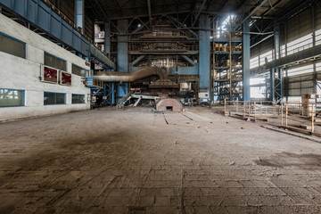 abandoned old industrial steel factory