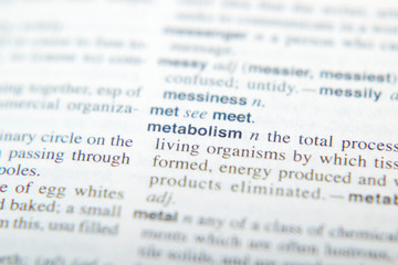 The explanation of Metabolism in dictionary