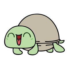 quirky hand drawn cartoon turtle