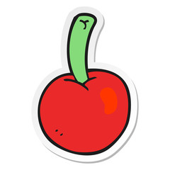 sticker of a cartoon cherry