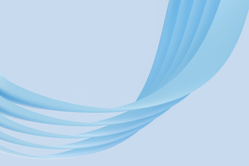 blue curve pattern, 3d rendering