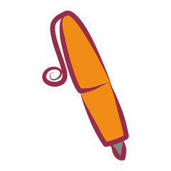 Pen icon vector. Simple flat linear writing tool clipart