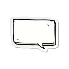 sticker of a cartoon speech bubble