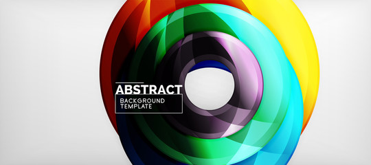 Obraz premium Glossy circles geometric background