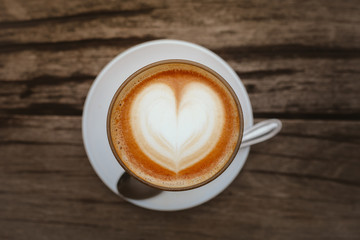 The view of the morning coffee is the morning coffee is hot Natural background in thailand