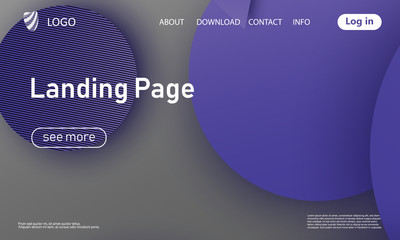 Website landing page. Material design.