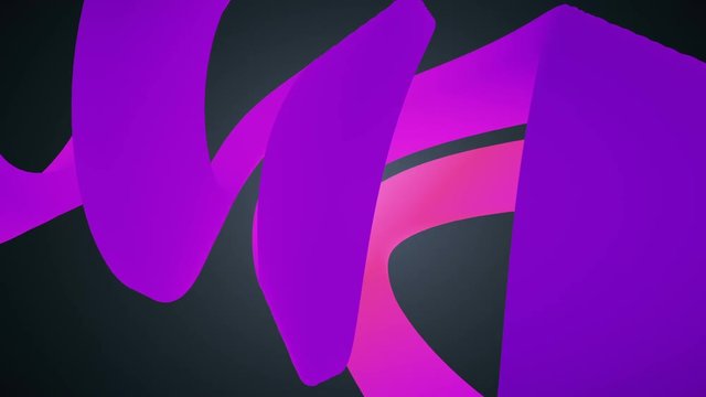 Abstract background with animated twisted shape. Animation of seamless loop.