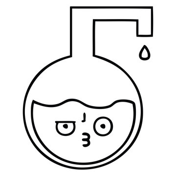 recommend clip art: line drawing cartoon science experiment