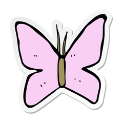 sticker of a cartoon butterfly symbol