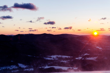 Zachód słońca Bieszczady