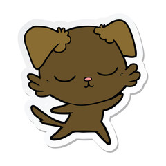 Fototapeta premium sticker of a cute cartoon dog