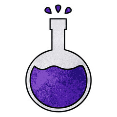 retro grunge texture cartoon science experiment
