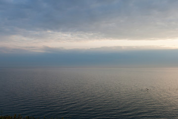 Amazing Sunset landscape from Kaliakra Cape at Black Sea Coast,  Dobrich Region, Bulgaria