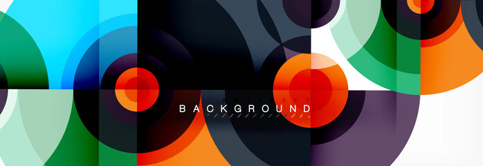 Obraz premium Geometric circle abstract background, creative geometric wallpaper.