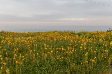 Amazing Sunset landscape from Kaliakra Cape at Black Sea Coast,  Dobrich Region, Bulgaria