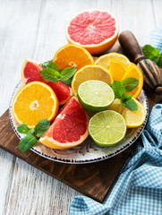 Fresh citrus fruits