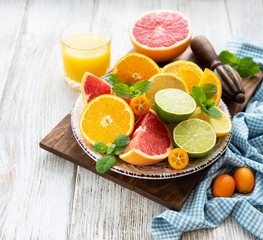 Fresh citrus fruits