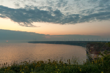Fototapeta na wymiar Amazing Sunset landscape from Kaliakra Cape at Black Sea Coast, Dobrich Region, Bulgaria