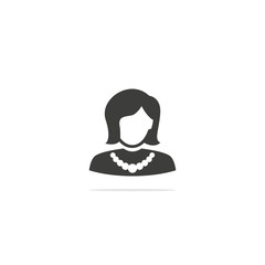 Monochrome vector illustration user icon isolated on white background.