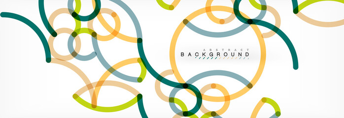 Curly wave lines abstract background design, transparent color lines on gray