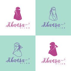Hijab Logo. Niqab Logo Design