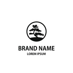 Trees logo design template. Awesome trees with circle logo. A modern trees  logotype.