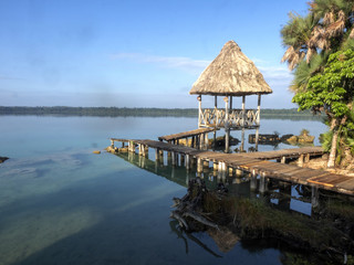 Laguna Lachua lies in the middle of the forest, Guatemala © vladislav333222