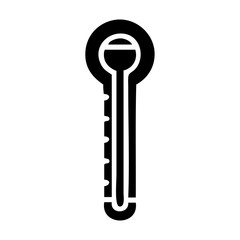 flat symbol glass thermometer