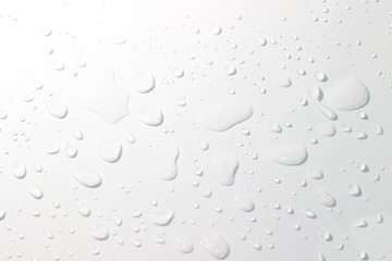 Water spill on white background