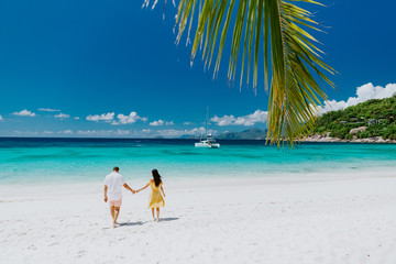 Honeymoon couple travel beach resort