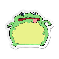 sticker of a cartoon funny frog