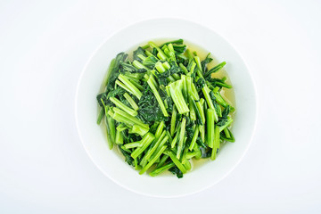 Chinese dish, a dish of green, fried winter leeks