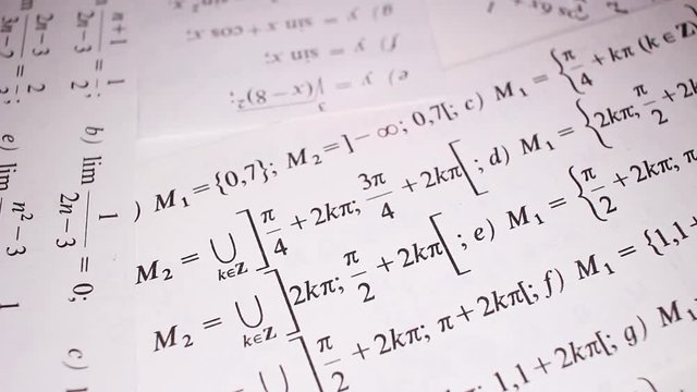Mathematical examples closeup texture video on rolling rotating looping plate