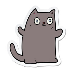 Obraz premium sticker of a cartoon cat