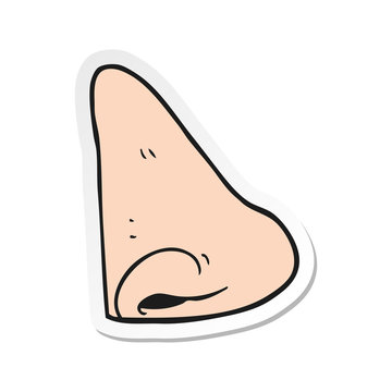 sticker of a cartoon human nose