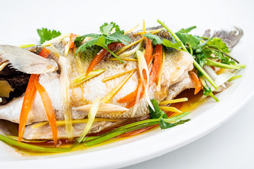 Chinese Cantonese cuisine - steamed squid