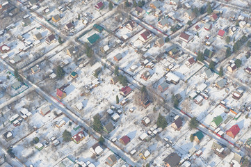 View of the holiday village, top view