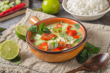 Delish homemade green curry