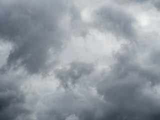 Grey sky, cloudy background, changeable weather natural clouds. Overcast but beautiful, dramatic...
