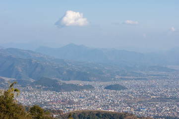 Aerial View of City in the Hills