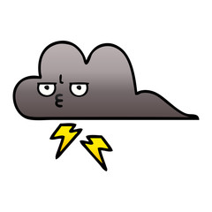 gradient shaded cartoon storm cloud