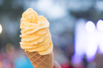 Ice cream flavor of passion fruit