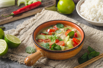 Delish homemade green curry