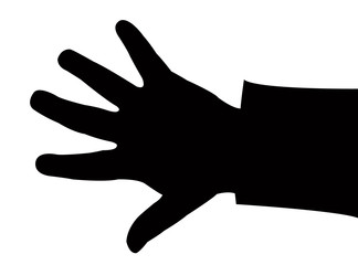 a hand silhouette vector