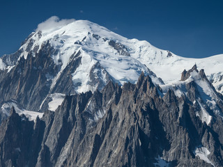 Peak of Mont Blanc in the French Alps
