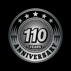 Fototapeta na wymiar 110 years anniversary. Anniversary logo design. Vector and illustration.